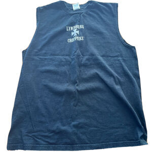 Lynchburg Choppers 2004 Tank Top Mens Size L Black Jack Daniel Sleeveless Shirt